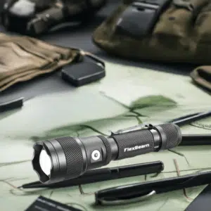 Powertac FlexBeam 1200 Lumen 700m Throw Adjustable Beam Rechargeable Flashlight