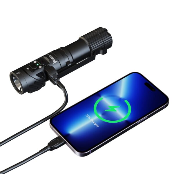 Wuben L1 Osram P9 2000 Lumen 350m Throw Rechargeable LED Dual Light Flashlight - Image 13