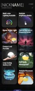 TrustFire SC02 RGB Touch Control Camping Lantern with Hook