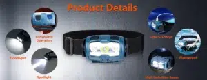 TrustFire SH05 240 Lumen 200m Throw Rechargeable LED Headlamp with 2000mAh Battery