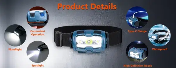 TrustFire SH05 240 Lumen 200m Throw Rechargeable LED Headlamp with 2000mAh Battery - Image 2