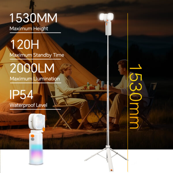 TrustFire C20 Multi-Functional Telescopic Camping Light with RGB - Image 5
