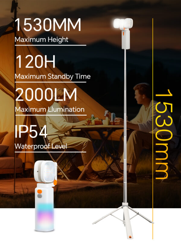 TrustFire C20 Multi-Functional Telescopic Camping Light with RGB - Image 4