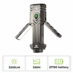 OPEN BOX Wurkkos HD02 3200 Lumen 330m Throw Rechargeable LED Flashlight