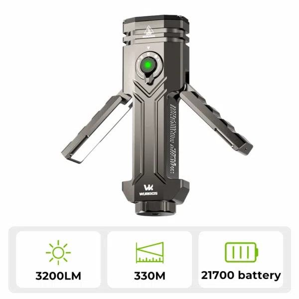 OPEN BOX Wurkkos HD02 3200 Lumen 330m Throw Rechargeable LED Flashlight