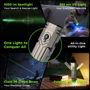 OPEN BOX Wurkkos HD02 3200 Lumen 330m Throw Rechargeable LED Flashlight