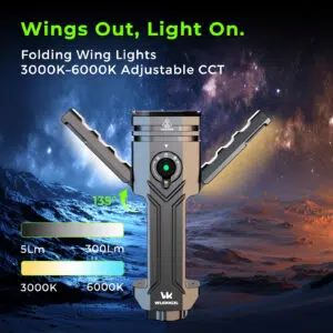 OPEN BOX Wurkkos HD02 3200 Lumen 330m Throw Rechargeable LED Flashlight