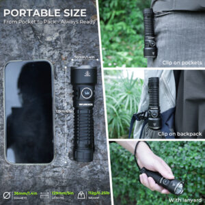 Wurkkos TS28 3200 Lumen 506m Throw Rechargeable LED Flashlight