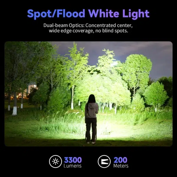 Sofirn SR23 3300 Lumen 200m + 365nm UV Rechargeable Flashlight - Image 2