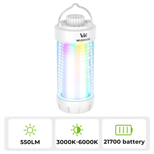 Wurkkos CL01 550 Lumen 360° RGB Rechargeable Camping Lantern - Image 2