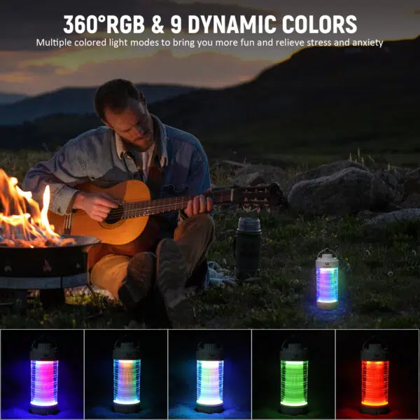 Wurkkos CL01 550 Lumen 360° RGB Rechargeable Camping Lantern - Image 10