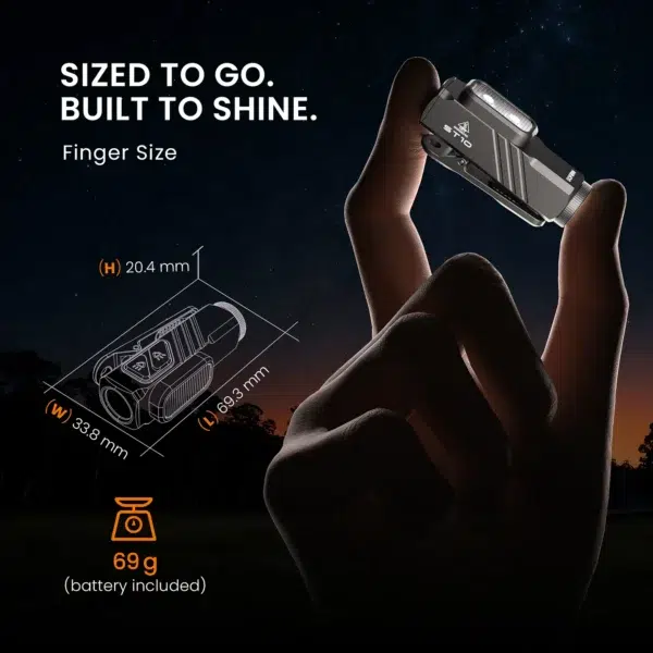 Sofirn ST10 Clip-on Mini Flashlight - 1000 Lumens 3-in-1 EDC with Magnetic Tailcap, Red Light & Rechargeable 14500 Battery - Image 6