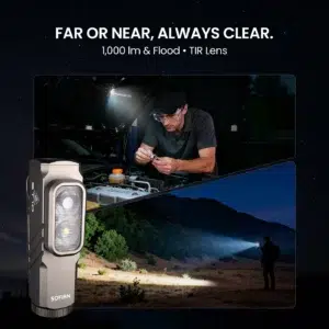 Sofirn ST10 Clip-on Mini Flashlight - 1000 Lumens 3-in-1 EDC with Magnetic Tailcap, Red Light & Rechargeable 14500 Battery