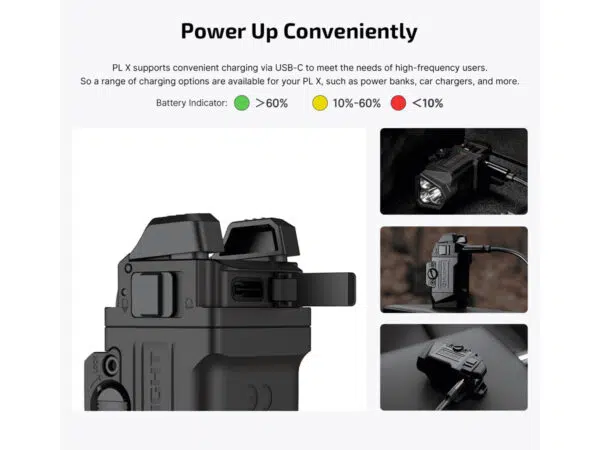 Olight PL X 1200 Lumen Dual Beam USB C Rail Mounted Weapon Light Papa Lima - Image 22