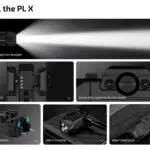 Olight PL X 1200 Lumen Dual Beam USB C Rail Mounted Weapon Light Papa Lima