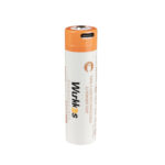 Wurkkos 18650 3000mAh USB Rechargeable Li-ion Battery button- 3.6V Built-in USB Charging Flat-Top Cell (1 Battery per Pack)