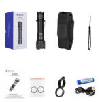 OPEN BOX - Brinyte PT16 2000 Lumens Rechargeable Tactical Flashlight - SFT70 LED, 608m Beam, USB-C Charging