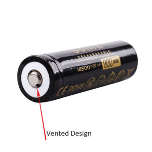 Sofirn 14500 900mAh Pointed Rechargeable Li-ion Battery - 3.7V Button-Top High-Capacity Cell