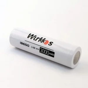 Wurkkos 18650 3000mAh button Top Rechargeable Li-ion Battery - 3.6V High-Capacity button-Top Cell (1 Battery per Pack)