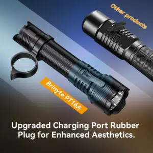 OPEN BOX - Brinyte PT16A 3000 Lumens Rechargeable Tactical Flashlight - SFT70 LED, 458m Beam, USB-C Charging