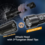 OPEN BOX - Brinyte PT16A 3000 Lumens Rechargeable Tactical Flashlight - SFT70 LED, 458m Beam, USB-C Charging