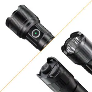 OPEN BOX - Brinyte PT16A 3000 Lumens Rechargeable Tactical Flashlight - SFT70 LED, 458m Beam, USB-C Charging