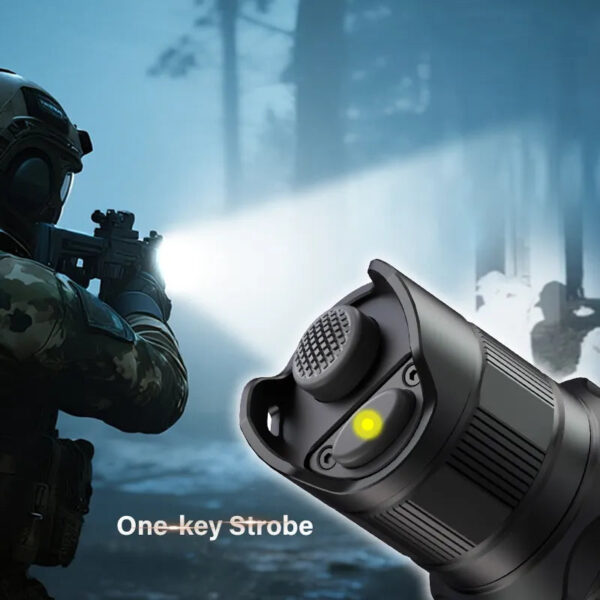 OPEN BOX - Brinyte PT16 2000 Lumens Rechargeable Tactical Flashlight - SFT70 LED, 608m Beam, USB-C Charging - Image 11