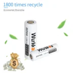 Wurkkos 21700 5000mAh Button Top Rechargeable Li-ion Battery - 3.6V High-Capacity Pointed Cell (1 Battery per Pack)