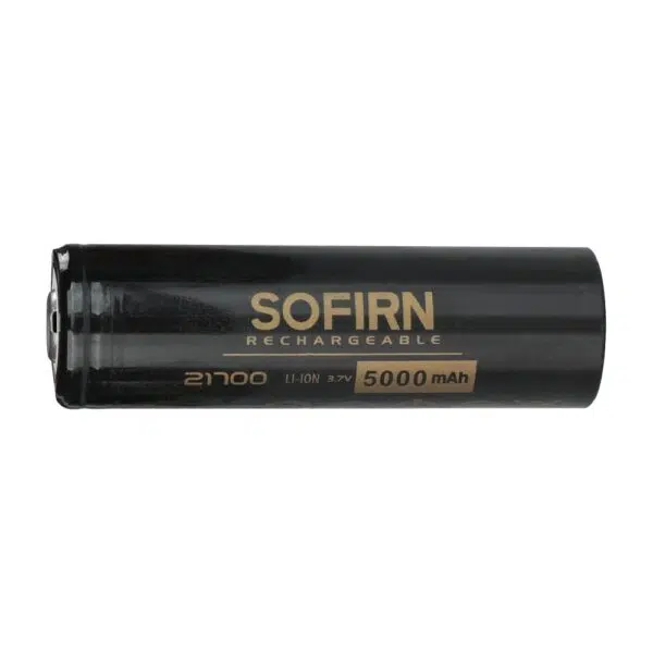 Sofirn 21700 5000mAh Pointed Rechargeable Li-ion Battery - 3.7V 48A 10C Button-Top High-Drain Cell