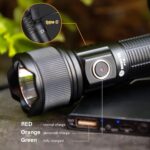 OPEN BOX - Brinyte PT16 2000 Lumens Rechargeable Tactical Flashlight - SFT70 LED, 608m Beam, USB-C Charging