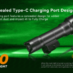 OPEN BOX -Brinyte T40 Green Beam Hunting Flashlight - 1650 Lumens White / Green LED, USB-C Rechargeable, 490m Beam (No Remote Switch)