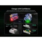 Olight Ostation 2 Pro 3-in-1 AA/AAA Battery Charger, Tester & Storage Station with Touchscreen