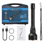 Trustfire T80 A 3800 Lumens Tactical Flashlight with 1050m Beam – Double Switch USB-C Rechargeable