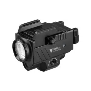 Trustfire GM23L 850 Lumens Rail-Mount Tactical Flashlight with Green Laser – Unique Lever Switch System