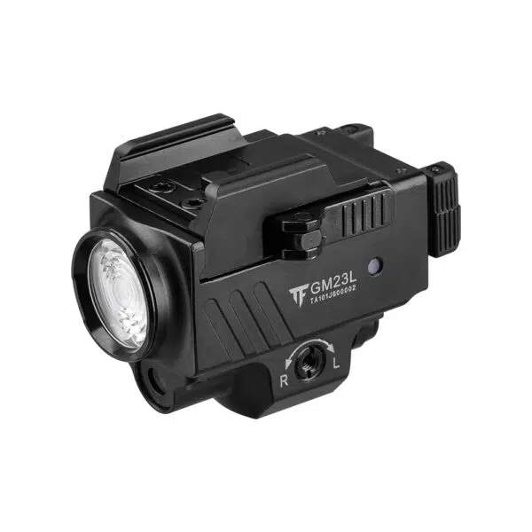 Trustfire GM23L 850 Lumens Rail-Mount Tactical Flashlight with Green Laser – Unique Lever Switch System - Image 2