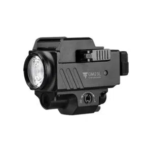 Trustfire GM23L 850 Lumens Rail-Mount Tactical Flashlight with Green Laser – Unique Lever Switch System