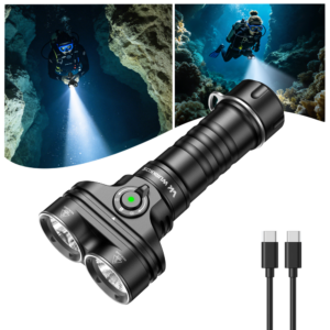 Wurkkos DL05 Dual-Head Dive Light – 6000 Lumens Spot + Flood, 429m Throw, IPX8 100m Waterproof, Detachable 7500mAh Battery