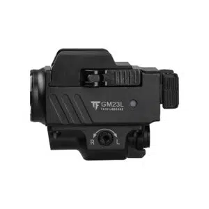 Trustfire GM23L 850 Lumens Rail-Mount Tactical Flashlight with Green Laser – Unique Lever Switch System