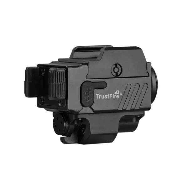 Trustfire GM23L 850 Lumens Rail-Mount Tactical Flashlight with Green Laser – Unique Lever Switch System - Image 8