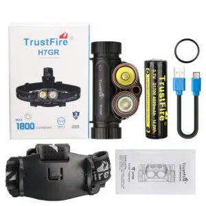 Trustfire H7GR Sensor Headlamp – 1800 Lumens Dual Beam with Infrared Motion Sensor