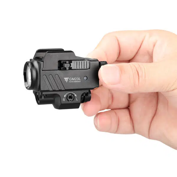 Trustfire GM23L 850 Lumens Rail-Mount Tactical Flashlight with Green Laser – Unique Lever Switch System - Image 10