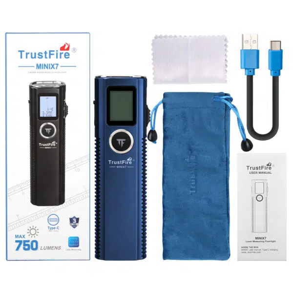 Trustfire MiniX7 Multi-Function Rangefinder Flashlight – 750 Lumens with Laser Distance Measurement & Power Bank - Image 19