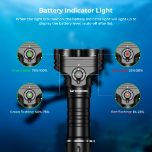 Wurkkos DL05 Dual-Head Dive Light – 6000 Lumens Spot + Flood, 429m Throw, IPX8 100m Waterproof, Detachable 7500mAh Battery