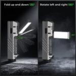 Wurkkos HD05 Foldable 4-in-1 EDC/Work Light – 3100 Lumens Spotlight + Rotating Floodlight Wing + UV + Red Light