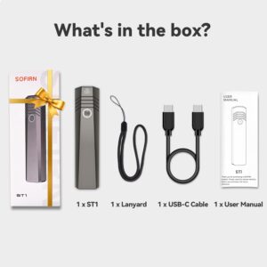 Sofirn ST1 Flat EDC Flashlight – 1500 Lumens, 226m Throw, Built-in 2100mAh USB-C Rechargeable