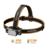 Wurkkos HD23 Triple Light Source Headlamp – 3320 Lumens Spot + Flood + Red, 192m Throw, Magnetic Rotary Switch