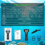Wurkkos DL05 Dual-Head Dive Light – 6000 Lumens Spot + Flood, 429m Throw, IPX8 100m Waterproof, Detachable 7500mAh Battery