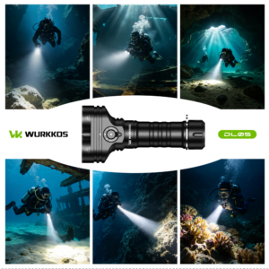 Wurkkos DL05 Dual-Head Dive Light – 6000 Lumens Spot + Flood, 429m Throw, IPX8 100m Waterproof, Detachable 7500mAh Battery