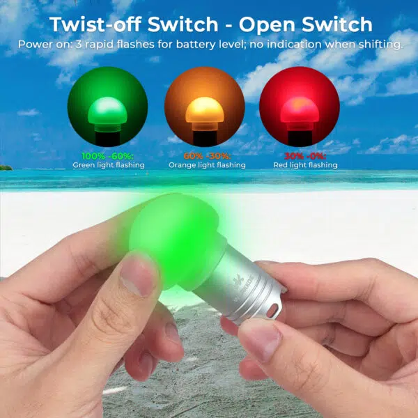 Wurkkos DL04 RGB Signal Light – Jellyfish 360° Design, 9 RGB Modes + Warm White, IPX8 100m Waterproof - Image 11