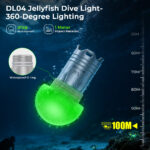 Wurkkos DL04 RGB Signal Light – Jellyfish 360° Design, 9 RGB Modes + Warm White, IPX8 100m Waterproof